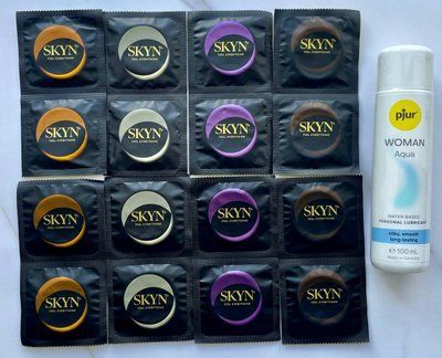 Набор из 16 штук Skyn ​​+ лубрикант pjur Woman Aqua (100 мл) SOS4043 фото