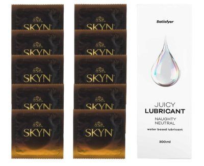 Комплект SKYN passion daiquiri 10 шт. + Лубрикант Satisfyer Juicy Lubricant Naughty Neutral 300 мл SOS12612 фото