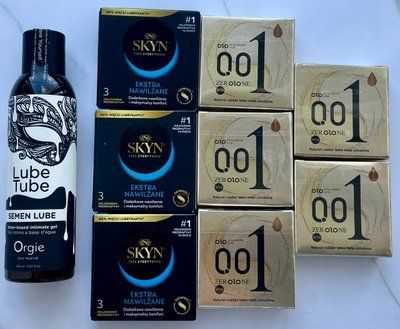 Набір 24 шт OLO Лід і Полум'я 001 + Skyn Extra Lube + Лубрикант SEMEN LUBE 150 мл Orgie SOS3843 фото