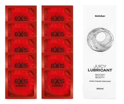 Комплект: EXS Warming 10 шт. + Лубрикант Satisfyer Boogy Booty 300 мл SOS11408 фото