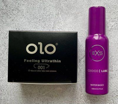 Комплект OLO Feeling Ultrathin 001 10шт - Лубрикант EXS Choco Lube 100 мл SOS2593 фото