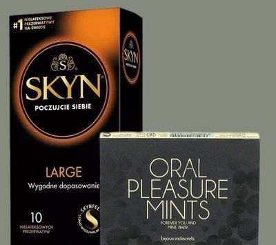 Комплект SKYN Large 10 шт + Мятные конфеты Bijoux Indiscrets Oral Pleasure Mints &ndash; Peppermint SOS5559 фото