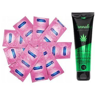 Pasante Sensitive Feel 20 шт та Лубрикант Intt Cannabis 100 мл SOS947 фото