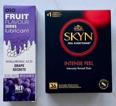 Комплект SKYN Intense Feel 36 шт + Гель-лубрикант виноград 120 мл OLO SOS3743 фото