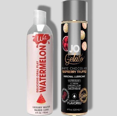 Wet Oral Play Watermelon (118 мл) + JO GELATO White Chocolate Raspberry (120 мл) LB949 фото