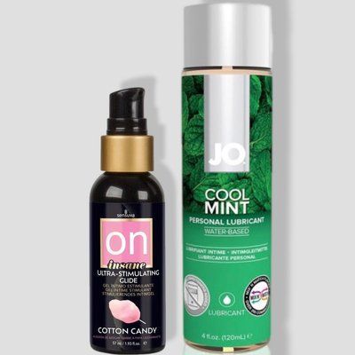Sensuva Ultra-Stimulating On Insane Cotton Candy (57 мл) + JO Cool Mint (120 мл) LB132 фото