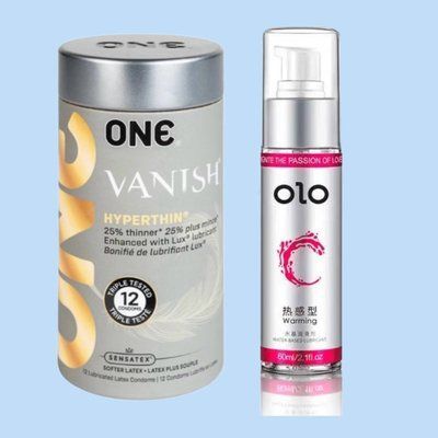 Комплект ONE VANISH 12 шт + Лубрикант зігріваючий OLO 60 мл SOS4437 фото