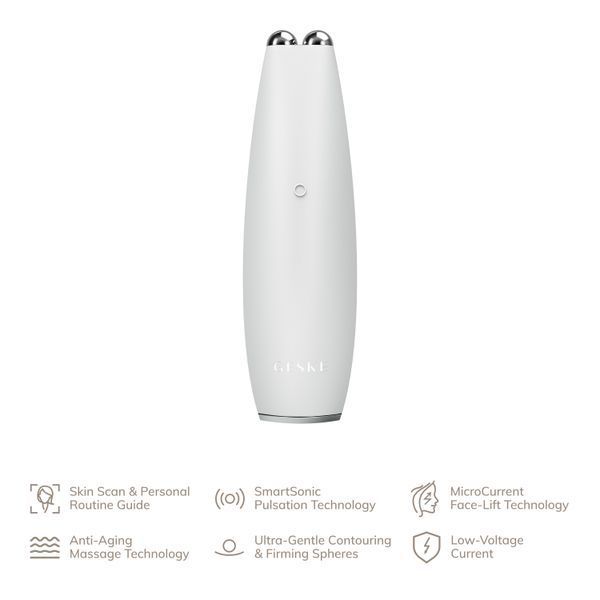 Мікрострумова ручка для підтяжки обличчя GESKE MicroCurrent Face-Lift Pen 6в1 white HB0128 фото