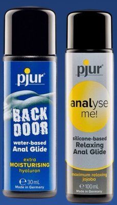 Набір лубрикантів pjur backdoor Comfort water glide 30 мл + pjur analyse me! Relaxing jojoba silicone 100 мл LB352 фото