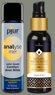 Набір лубрикантів pjur analyse me! Comfort water glide 100 мл + Sensuva Natural Water-Based Exotic Coconut (57мл) LB1002 фото