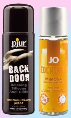 Набір лубрикантів pjur backdoor anal Relaxing jojoba silicone 30 мл + System JO Cocktails Mimosa (60 мл) LB700 фото