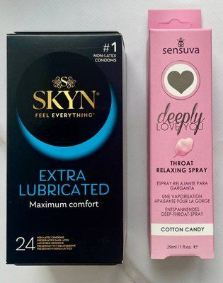 Комплект Skyn Extra Lube 24 шт - Спрей Sensuva Deeply Love You Cotton Candy (29 мл) SOS2894 фото