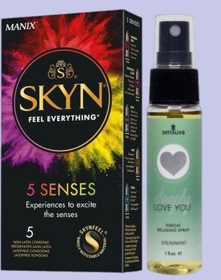 Комплект SKYN 5 Senses + Спрей Sensuva Deeply Love You Spearmint (29 мл) SOS5460 фото