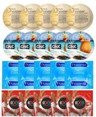 Набір 20 шт ONE 𝐕𝐀𝐍𝐈𝐒𝐇 𝐇𝐲𝐩𝐞𝐫𝐭𝐡𝐢𝐧 + ONE Island Punch + Pasante Cooling + EXS STRAWBERRY SUNDAE SOS7247 фото