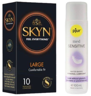 Набор Skyn ​​Large 10 шт + pjur MED Sensitive Glide 100 мл SOS13363 фото
