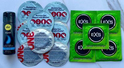 Набор ONE UltraFeel 5шт + EXS Extreme 5шт + Лубрикант pjur Aqua 30 мл SOS3544 фото
