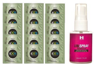 Комплект EXS Snug Fit 15 шт + SHS LibiSpray, 50 мл SOS14916 фото