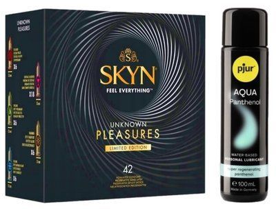 Комплект SKYN Pleasures 42 шт + Pjur Aqua Panthenol 100 мл SOS13263 фото