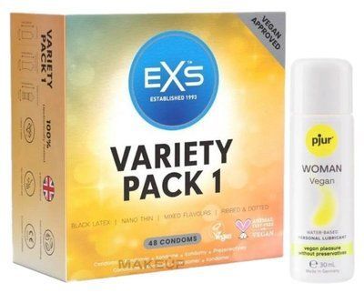 Набір EXS Variety pack 1 (48 шт) + pjur Woman Vegan 30 мл SOS13413 фото
