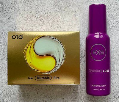 Комплект OLO Лід і Полум'я 001 10шт - Лубрикант EXS Choco Lube 100 мл SOS2594 фото