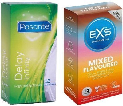 Набір з Pasante Infinity Delay, 12 штт + EXS Mixed Flavoured 12 шт. SOS8141 фото