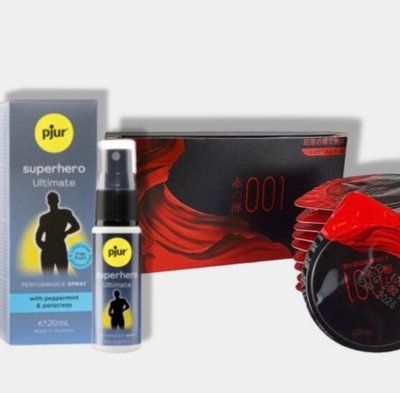 OLO RedBlack 10 шт + Пролонгатор pjur Superhero Ultimate Spray 20 мл SOS6016 фото