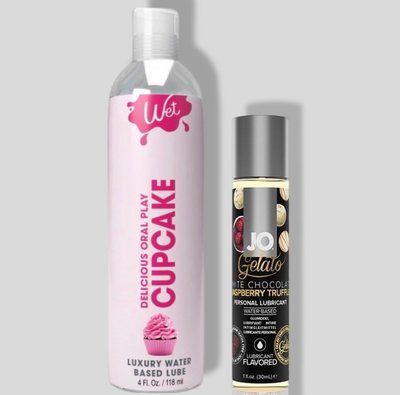 Wet Oral Play Cupcake (118 мл) + JO GELATO White Chocolate Raspberry (30 мл) LB750 фото