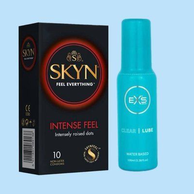 Набор SKYN Intense Feel 10 шт и Лубрикант EXS Clear Lube Water Based 100 мл SOS4393 фото