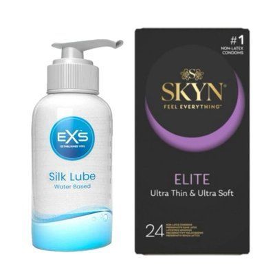 Набор Skyn ​​Elite 24 шт. + Лубрикант EXS Aloe Vera Silk Lube 250 мл SOS4343 фото