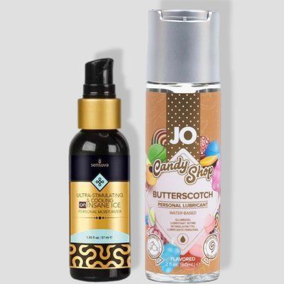 Sensuva Ultra-Stimulating ON Insane Ice (57 мл) + JO Candy Shop Butterscotch (60 мл) LB268 фото