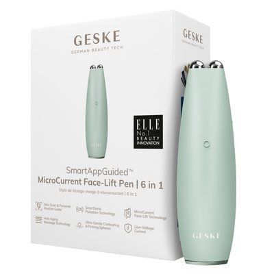 Мікрострумова ручка для підтяжки обличчя GESKE MicroCurrent Face-Lift Pen 6в1 green HB0129 фото