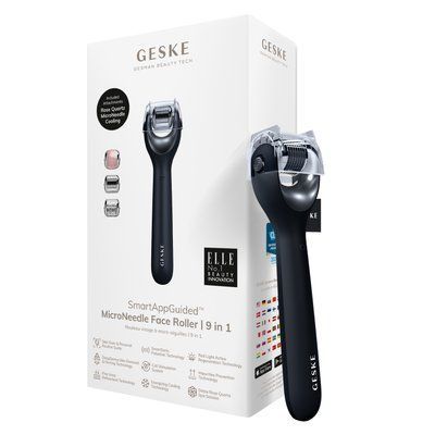 Електронний ролер для обличчя з мікроголками GESKE MicroNeedle Face Roller 9в1 black HB0190 фото