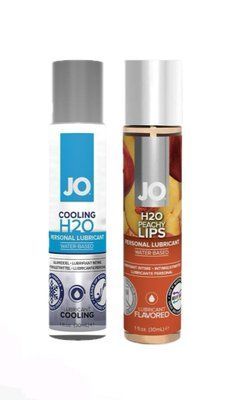 Набір лубрикантів System JO H2O COOLING (30 мл) + System JO H2O Peachy Lips (30 мл) LB70 фото