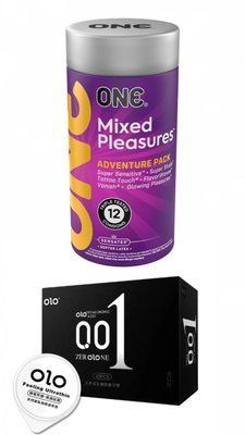OLO Feeling Ultrathin 10 шт и ONE Mixed Pleasures 12 шт SOS649 фото