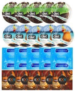 Набір 20 шт ONE Mint Chocolate + ONE Island Punch + Pasante Cooling + EXS CRAZY COLA SOS7198 фото