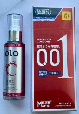 Комплект Muaisi 001 RED (12 шт) - Лубрикант зігріваючий OLO 60 мл SOS3295 фото