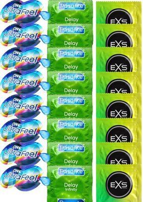 Набор 24 шт 𝐎𝐍𝐄 𝐔𝐥𝐭𝐫𝐚𝐅𝐞𝐞𝐥 + Delay Infinity + EXS Glow in the Dark SOS7448 фото