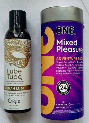 Набір ONE Mixed Pleasures 24 шт - Лубрикант ORGIE HUMAN LUBE intimate gel, 150 мл SOS2945 фото