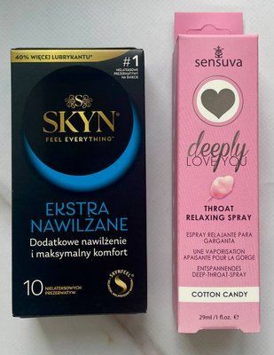 Комплект Skyn Extra Lube 10 шт - Спрей Sensuva Deeply Love You Cotton Candy (29 мл) SOS2895 фото