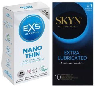 Набор с SKYN Extra Lube 10 штук + EXS NANO Thin 12 шт SOS7995 фото
