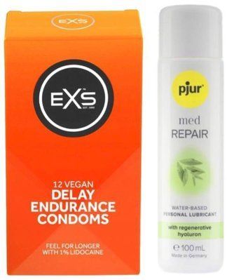 Набір EXS Delay (12 шт) + pjur MED Repair Glide 100 мл SOS13464 фото