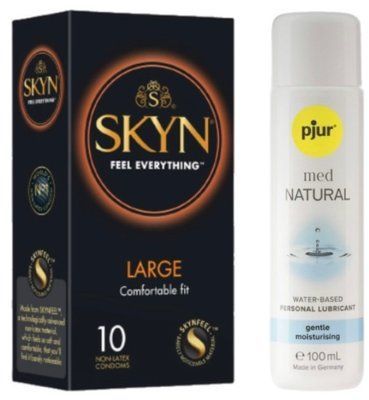 Набор Skyn ​​Large 10 шт + pjur MED Natural Glide 100 мл SOS13364 фото
