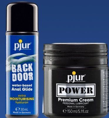 Набір лубрикантів pjur backdoor Comfort water glide 30 мл + pjur POWER Premium Cream 150 мл LB353 фото