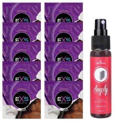 EXS Mixed Flavors Chocolate 10 шт + Sensuva &mdash; Deeply Love You Cinnamon (29 мл) SOS14115 фото