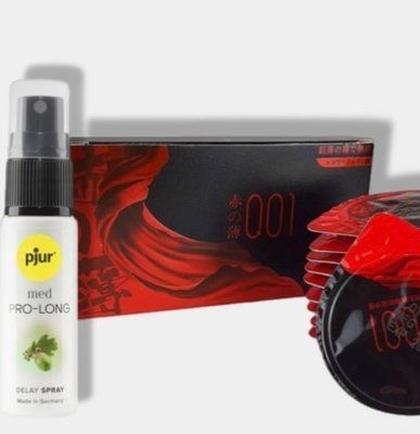 OLO RedBlack 10 шт + Пролонгатор pjur MED Prolong Spray 20 мл SOS6017 фото
