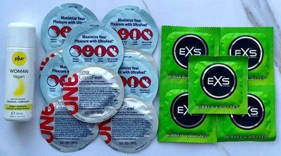 Набор ONE UltraFeel 5шт + EXS Extreme 5шт + Лубрикант pjur Woman Vegan 30 мл SOS3545 фото