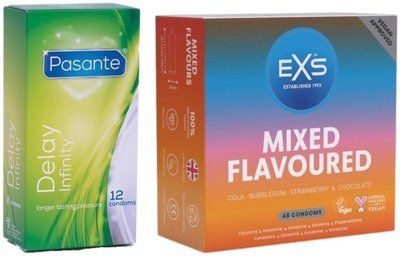 Набір з Pasante Infinity Delay, 12 шт + EXS Mixed Flavoured 48 шт SOS8142 фото