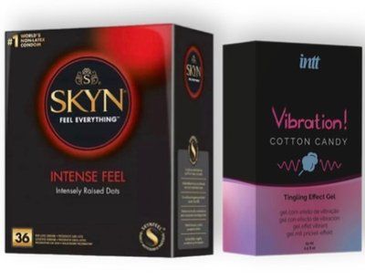 Skyn Intense feel 36 штук + Intt Vibration Cotton Candy (15 мл) SOS6798 фото