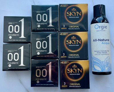 Набір 24 шт OLO Feeling Ultrathin 001 + Skyn Original + Лубрикант ALL-NATURAL Acqua 150 мл Orgie SOS3795 фото