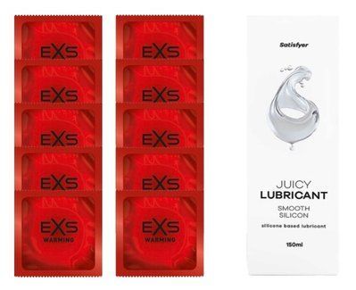Комплект: EXS Warming 10 шт. + Лубрикант Satisfyer Smooth Silicon 150 мл SOS11410 фото